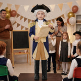 5-14Y Kid Boy American Washington Presidential Colonial Costume 5 Pcs Set