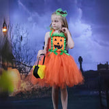Halloween Children's Costume New Girls Princess Dress Cosplay Pumpkin Masquerade