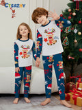 Family Matching Christmas Deer Snowflakes Parent-child Printed Loungewear Pajamas
