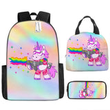 Unicorn Children Backpack 3pcs Set Cartoon School Bag