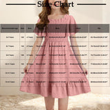 4-14T Kid Girl Sleeveless Square Neck Pleated Backless Short Dress