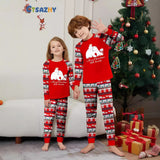 Family Matching Christmas Parent-child Polar Bear Print Pajamas Loungewear