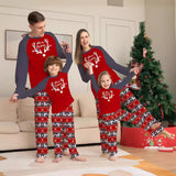 Family Matching Parent-Child Deer Christmas Long Sleeve Suit Loungewear Pajamas