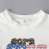 Kid Baby Girls Summer Short-sleeved Independence Day Star Print 2 Pcs Set