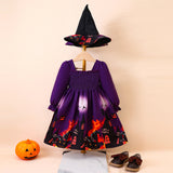 Halloween Kid Girl Pumpkin Performance Dress