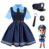 3-10T Kid Boy Girl Halloween Costume Rabbit Police Cosplay Costume