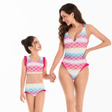 Family Matching Parent-child Mermaid Bikini Surfing Swimwear