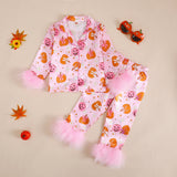 1-8T Kid Baby Girl Bow Sweet Casual Long Sleeve Christmas Pajamas