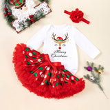 0-18M Baby Christmas Cute Long-sleeved 3 Pcs Set