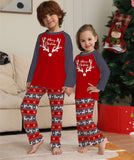 Family Matching Parent-Child Deer Christmas Long Sleeve Suit Loungewear Pajamas