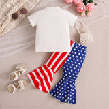 Baby Girls  Independence Day Embroidered Bell 2 Pcs Set
