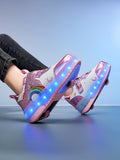Kids Girl Runaway Mermaid Princess Roller Skates Charging Wheels Sneakers Shoes