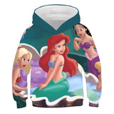 1-12T Kid Baby Girl Mermaid 3D Digital Printing Hoodie