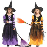 Halloween Children's Witch Princess Costume Hat Masquerade Dance Witch Show Costume School