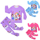 Kid Baby Girl Boy Cartoon Homewear Long Sleeve Pajamas