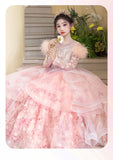Children's Dress, Pink Host Piano Performance, Girls Are Beautiful