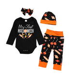 Baby Girl Autumn Thanksgiving Letter Candy Print 2 Pcs Set