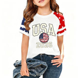 Kid Boy Girl USA Independence Day 250th Anniversary Short Sleeve T-Shirt Tops