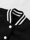 Kids INS Girls Baseball Jacket - Casual Sports School Uniform