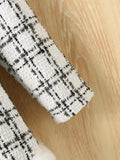 Plaid Wool Coat, New Winter Children's Warm Little Xiang Plush Coat