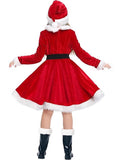 2-10T Kid Girl Red Christmas Costume Cospaly Party Anime Dresses