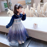 Girls Winter Long Sleeve Snow Queen Elsa Dress