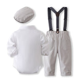 0-24M Baby Boy British Style Gentleman Spring Autumn Suit 5 Pcs Set