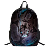 Kid Student  Schoolbag Cute Parrot Print Animal  Backpack 16 Inch