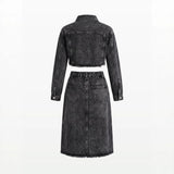 7-12Y Kid Girl Casual Versatile Short Denim Suit 2 Pcs Set