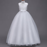 Kid  Girls Sleeveless Mesh Show Host Princess Dress