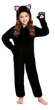 Kid Baby Girl Halloween Costume Black Animal Cat Rompers