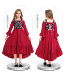 4-12T Kid Girls Medieval Victorian Renaissance Ruffle Dresses