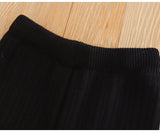 1-6T Kid Baby Girls Autumn Winter Wool Flared Knitted Suit 2 Pcs Set