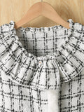 Plaid Wool Coat, New Winter Children's Warm Little Xiang Plush Coat