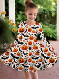 Christmas Crew Neck Dress Girls Korean Version Fashion Foreign Style Long Sleeve Snowflake