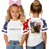 Kid Girl USA Independence Day 250th Anniversary Summer T-Shirt Tops