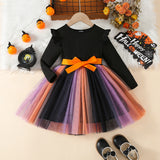 2-8T Kid Baby Girl Casual Mesh Halloween Dresses