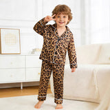 6M-4T Baby Girl Boy Long-sleeved Imitation Silk Pajamas