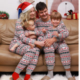 Family Matching European American Christmas Parent-Child Home Pajamas