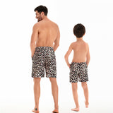 Family Matching Father Son Elastic Waistband Swimming Shorts Trunks Swimsuits
