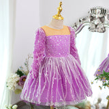 Kid Baby Girl Princess Sequins First Birthday Fluffy Gauze Dresses