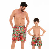 Family Matching Swimsuit Mother Daughter Father Son Beach Parent-child Swimwear