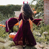 Halloween Costume Kids Vintage Court Style Vampire Witch Costume Little Red Riding Hood