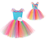 Kid Baby Girl Princess Festival Sequin Mesh Fluffy Dance Dress