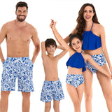 Family Matching Swimsuit Mother Daughter Father Son Beach Parent-child Swimsuit