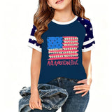 Kid Boy Girl USA Independence Day 250th Anniversary Casual  Loose T-Shirt Top
