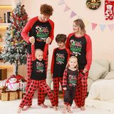 Family Matching Parent-child Christmas Loungewear Plaid  Printed Pajamas