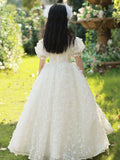 Kid Girl Luxury Niche Princess Dress FlowerWedding Host Piano Dresses