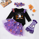 0-18M Baby Girl Halloween Costume Holiday Atmosphere Long Sleeves 3 Pcs Set