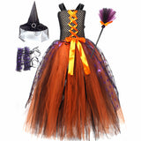 Halloween Children's Costume Girl Skirt Spider Witch Costume Stage Show Cosplay